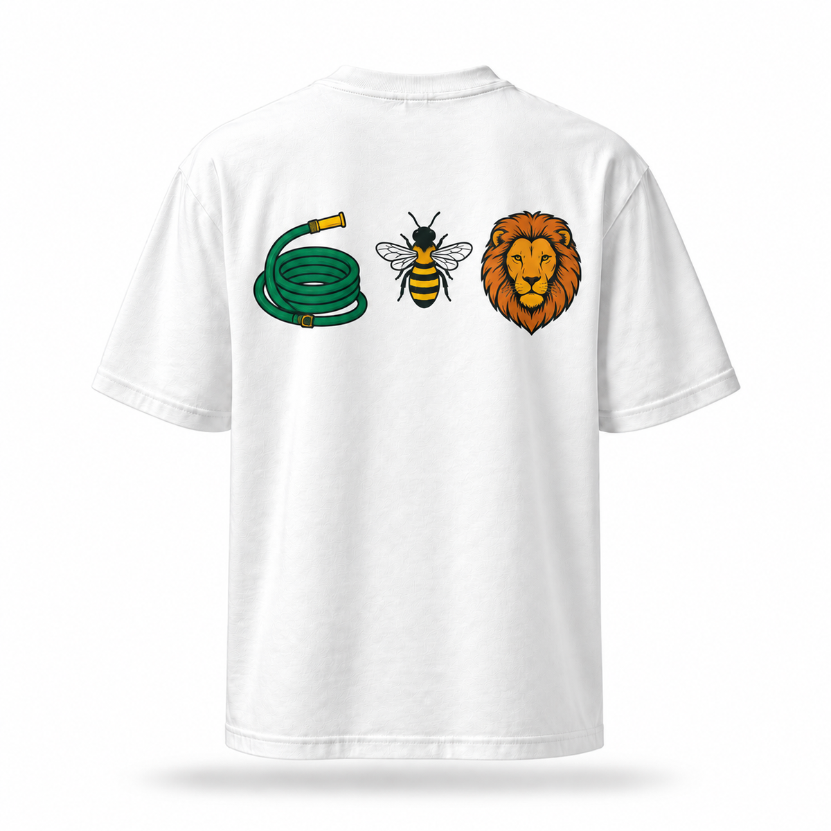 Hoes Be Lyin hose bee lion white T-shirt back print